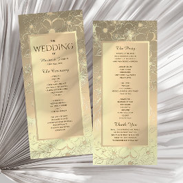 Programme Vintage Elegant Mariage or