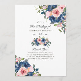 Programme Watercolor Navy et Blush FlorMariage
