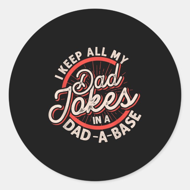 Programmer Dad Nerdy Father Database Geeky Dad Jok Runder Aufkleber (Vorderseite)