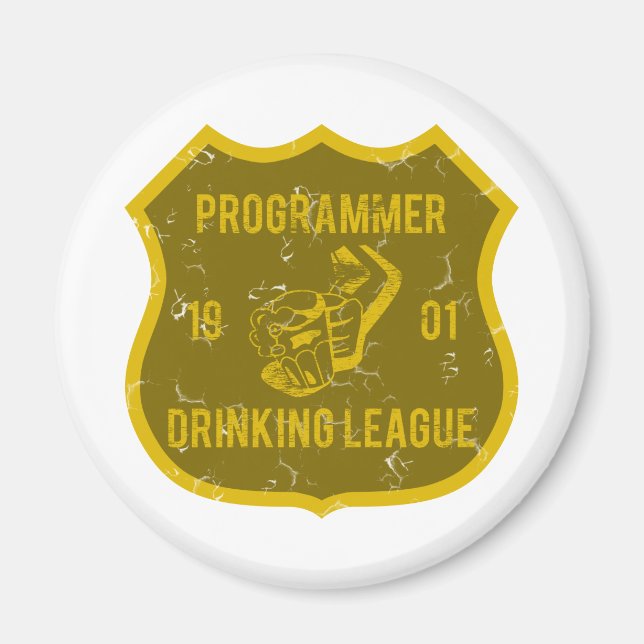 Programmer Drink League Magnet (Vorne)