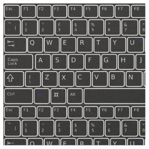 Programmer für schwarz-weiße Buchstabennummern Stoff