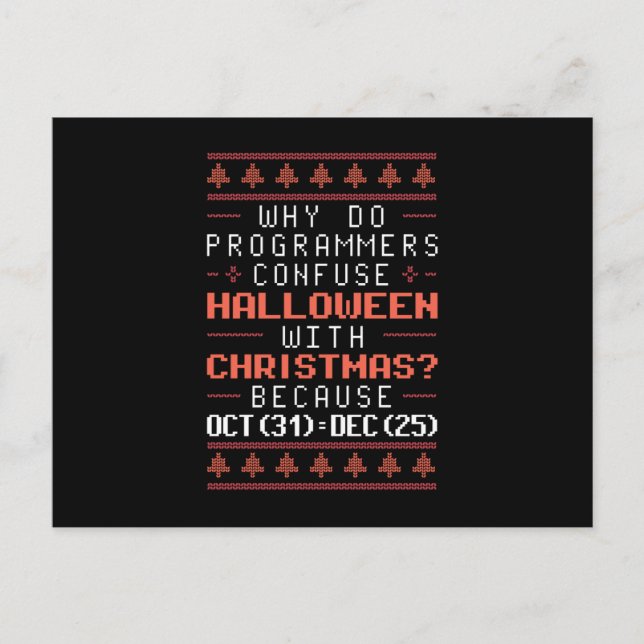 Programmer holidays postkarte (Vorderseite)