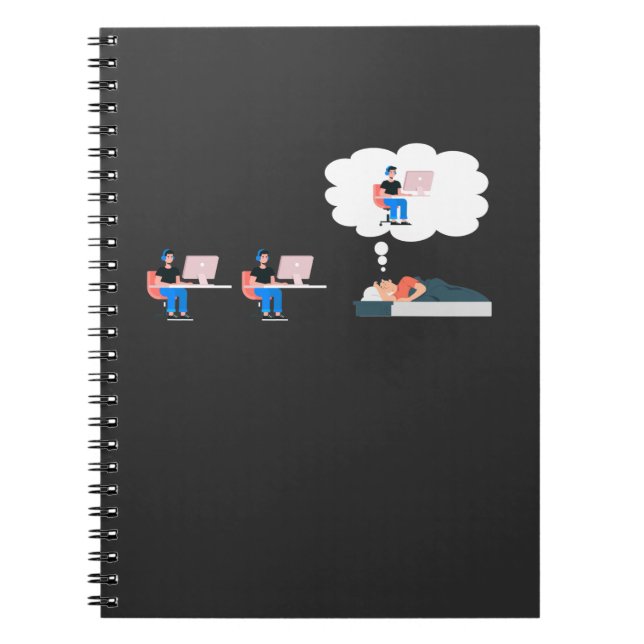 Programmer Life IT Computer Scientist Workaholic Notizblock (Vorderseite)