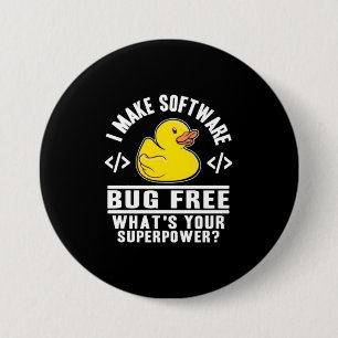 Programmer Make Software Bug Free Button