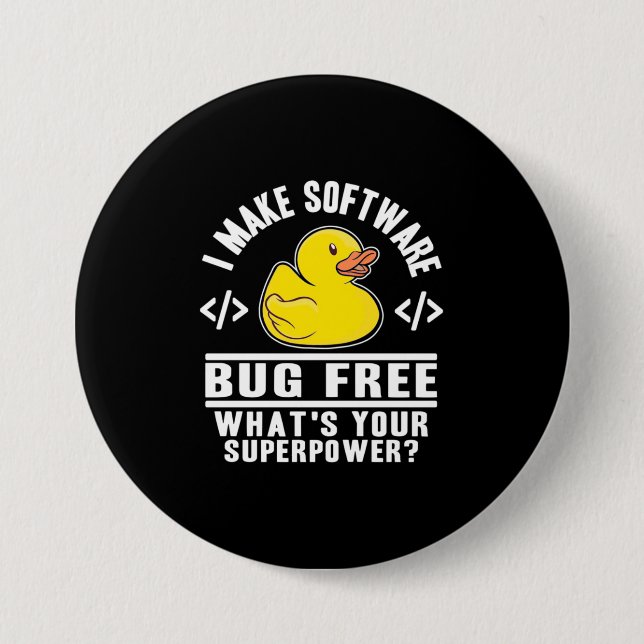 Programmer Make Software Bug Free Button (Vorderseite)