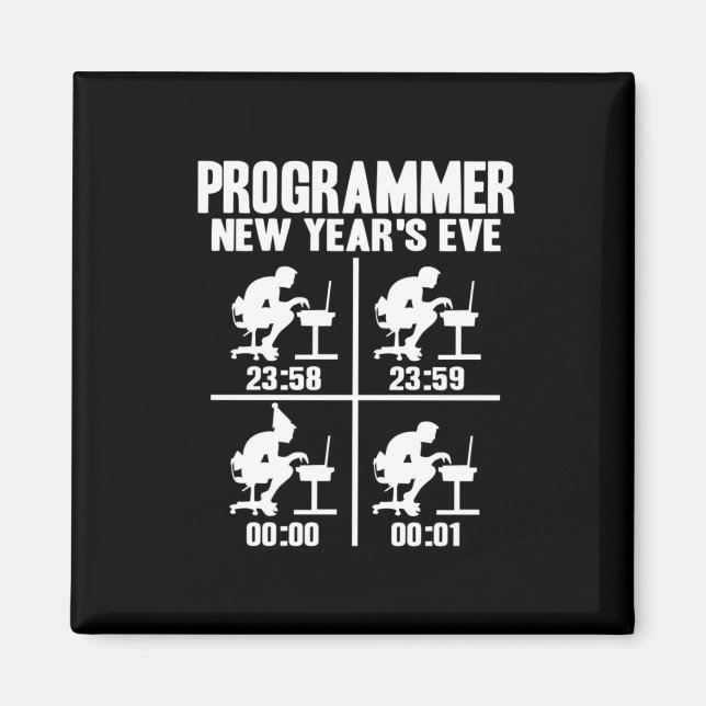 Programmer Neujahr Magnet (Vorne)