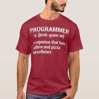 Programmer Organismus verwandelt Coffeine Pizza T-Shirt