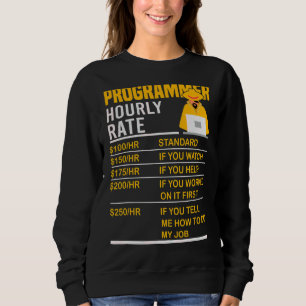 Programmer Stundenrate Coder Programmierung Meme S Sweatshirt