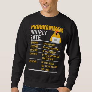 Programmer Stundenrate Coder Programmierung Meme S Sweatshirt