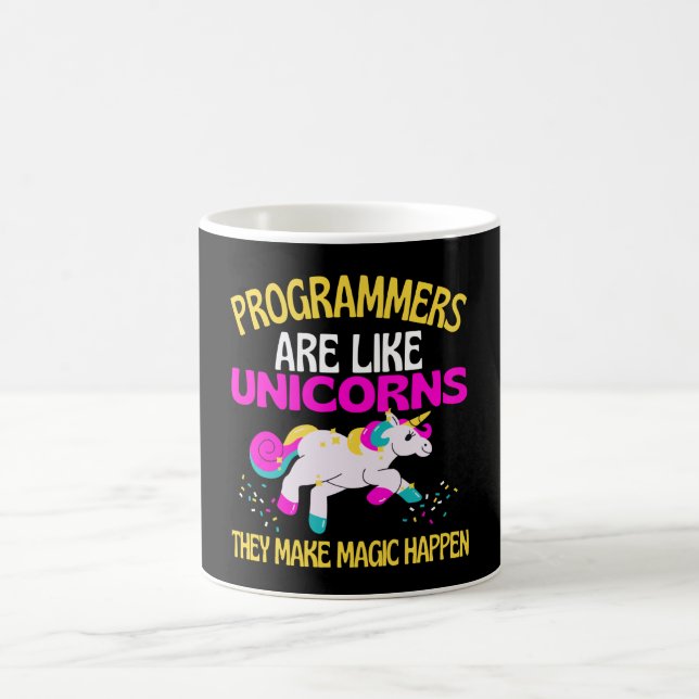 Programmer Unicorn , Magical Unicorn Programmer Kaffeetasse (Mittel)
