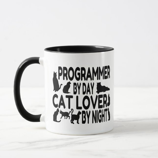 Programmerkatze Lover Tasse (Links)