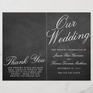Programmes de collection de Mariages Chalkboard Fa