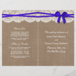 Programmes de collection de Mariages Rustic Blue B