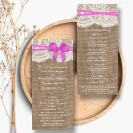 Programmes de collection de Mariages Rustic Pink B