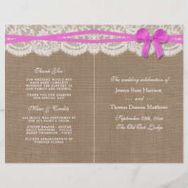 Programmes de collection de Mariages Rustic Pink B