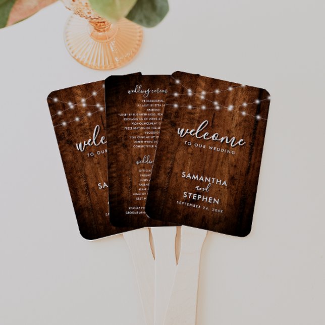 Programmes de éventails à main pour mariage avec p (Créateur téléchargé)