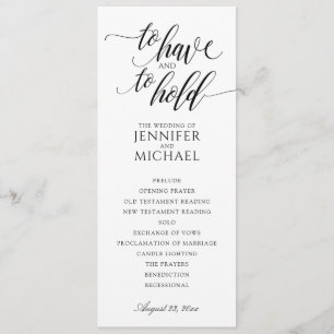 Programmes de mariage à typographie élégante Noi