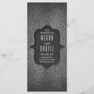 Programmes de mariage Confetti vintage Parties sci