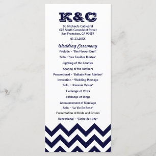 Programmes de mariage de Chevron