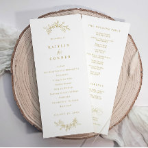 Programmes de mariage élégants et classiques vinta