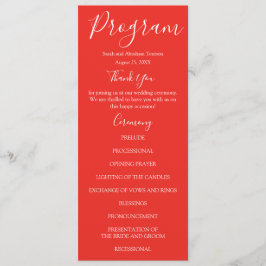 Programmes de mariage Red Roses