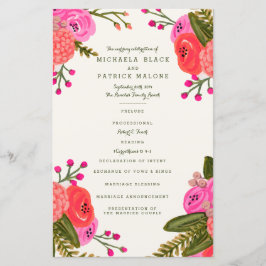 Programmes vintages de mariage dans le jardin