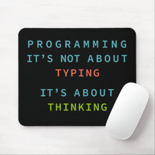Programmier-Mindset-Zitat für Coder & Entwickler Mousepad