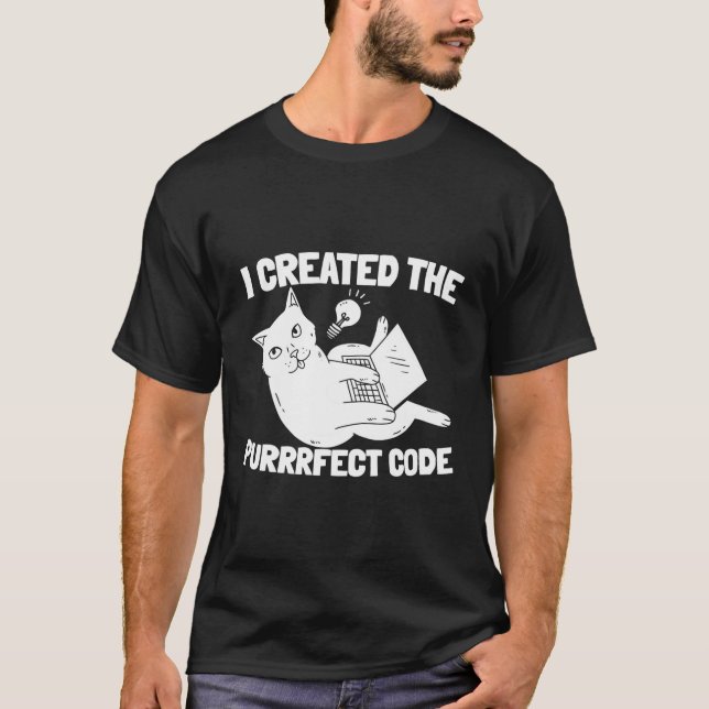Programmiercoding Cat Pro für den Programmierer T-Shirt (Vorderseite)