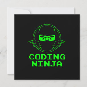 Programmieren des Ninja Coder Programmierers Entwi Einladung