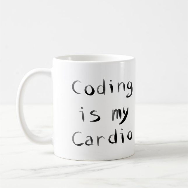 Programmieren ist mein Cardio Funny Programmer Cod Kaffeetasse (Links)