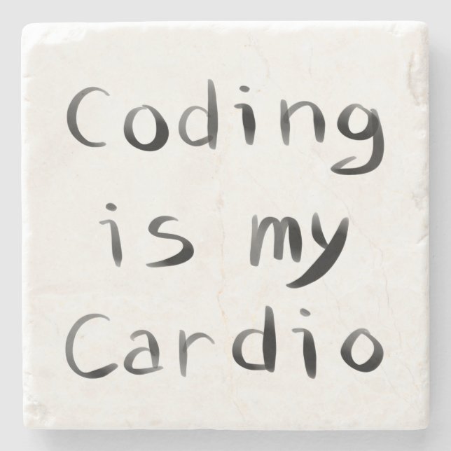 Programmieren ist mein Cardio Funny Programmer Cod Steinuntersetzer (Vorderseite)