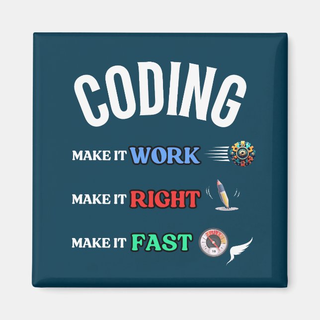 Programmieren Machen Sie es richtig machen Magnet (Vorne)