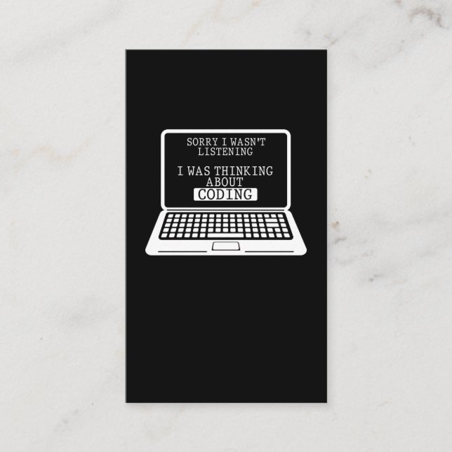 Programmieren Spaß Computer Engineer Funny Program Visitenkarte (Vorderseite)