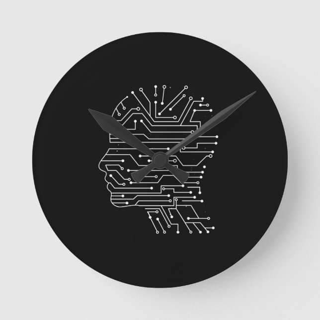 Programmieren von Computerwissenschaften Runde Wanduhr (Vorderseite)