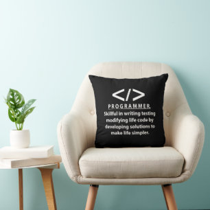 Programmierer Coding Entwickler Programmierer Kissen