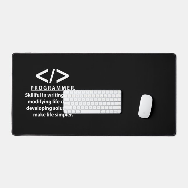 Programmierer Coding Entwickler Programmierer Schreibtischunterlage (Tastatur & Maus)