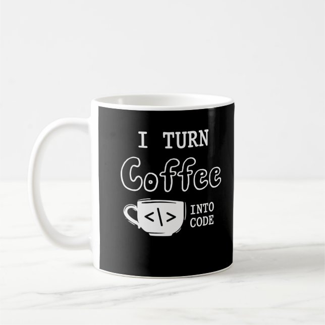 Programmierer Coffee Joke Software Coder Kaffeetasse (Links)