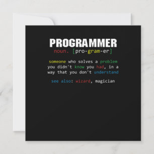 Programmierer Definition Coder Programmieren Codin Einladung