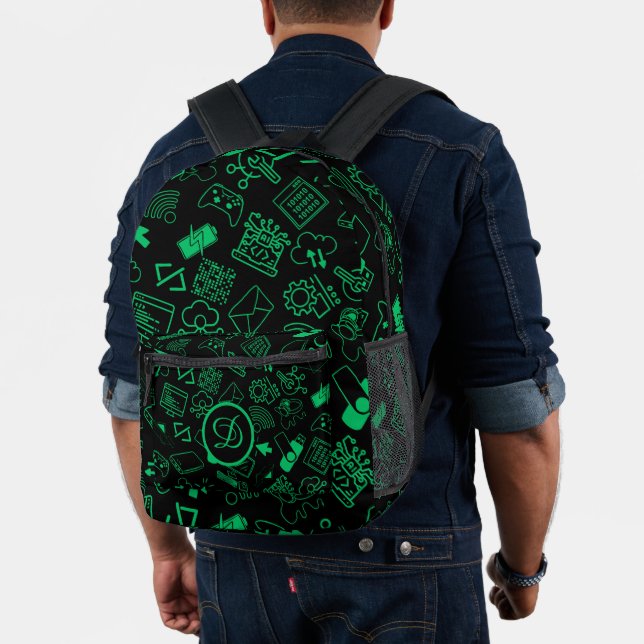Programmierer, die Technik grün programmieren Bedruckter Rucksack (Insitu (Modell))