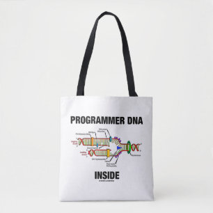 Programmierer-DNA im molekularen Spaß der Biologie Tasche