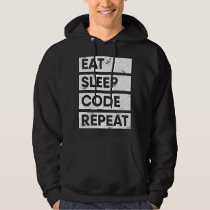 Programmierer Essen Schlaf Code Wiederholen Progra Hoodie