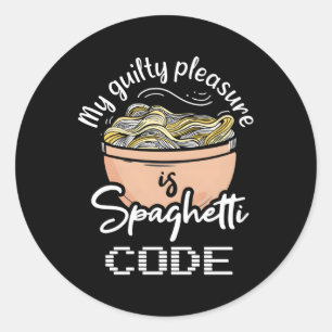 Programmierer für Spaghetti-Code Ita Runder Aufkleber