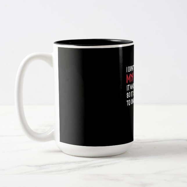 Programmierer Ich kommentiere meinen Code nicht Zweifarbige Tasse (Links)