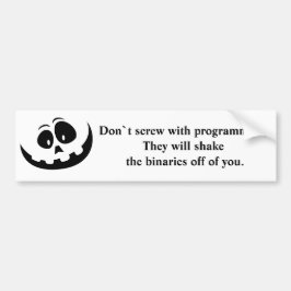 Programmierer-Ingenieur Funny Joke Statement Binar Autoaufkleber