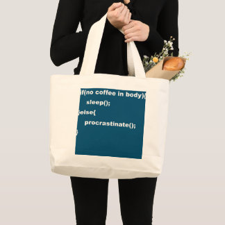 Programmierer Java Javascript Zögern Jumbo Stoffbeutel