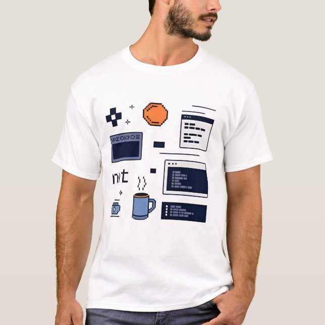 Programmierer Leben – Coding Workspace Entwickler. T-Shirt (Vorderseite)