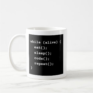 Programmierer-Lebenszyklus-Schleife (While-Schleif Kaffeetasse