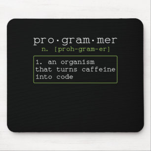 Programmierer liebt Kaffee Erklärung Mousepad