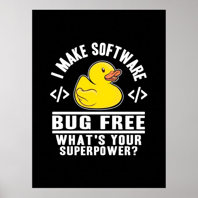 Programmierer machen Software-Fehler kostenlos Poster (Vorne)