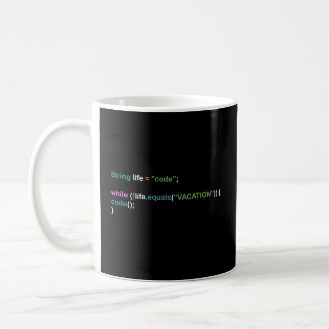 Programmierer Nerd Computerwissenschaftsprogrammie Kaffeetasse (Links)